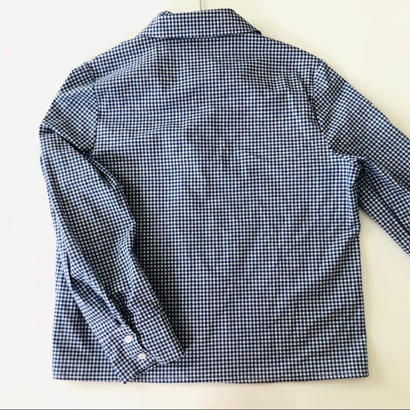 Beulah Cropped Gingham Button Down Blouse - Picture 5 of 6